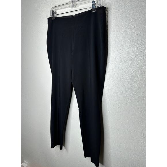 Tahari Black High Waist Straight Leg Size Zip Trouser Pant 6 - Picture 2 of 12